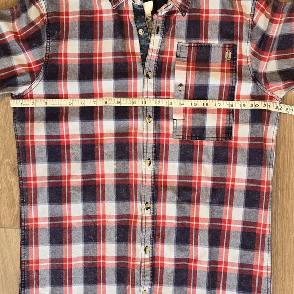 NWT Triple 5 Soul Men's short-sleeve button-up shirt, size L, navy blue & red - Picture 7 of 10